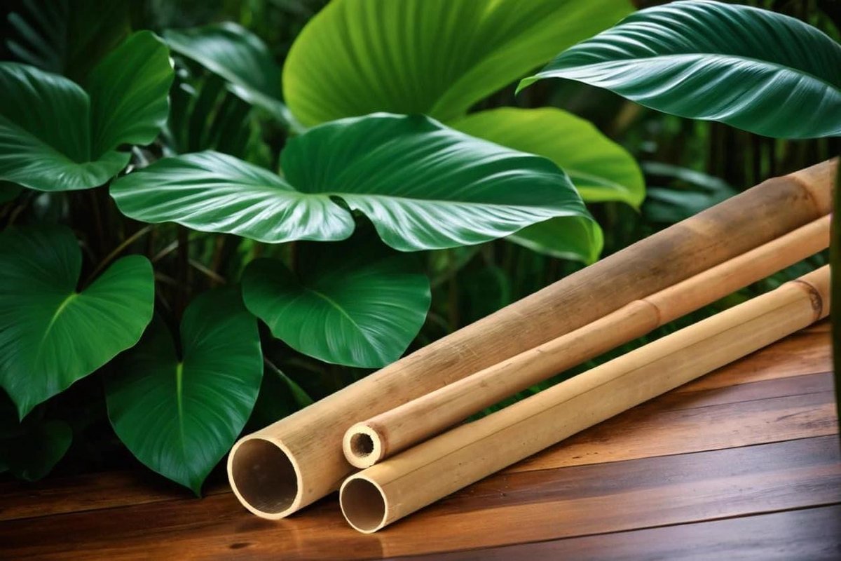 Bamboestokken - Natuurlijke staven - Decoratie en knutselen - Milieuvriendelijk materiaal - 200 cm lengte - Naturel