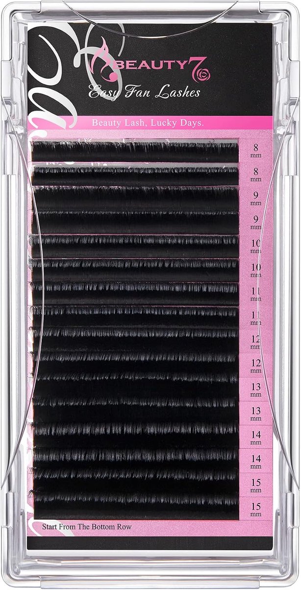 Car Fanning Eyelash Extension D Curl 0.07mm Faux Mink Volume Eyelashes Mixed Length 7mm-14mm Matt Black Weimob - ShopVlot