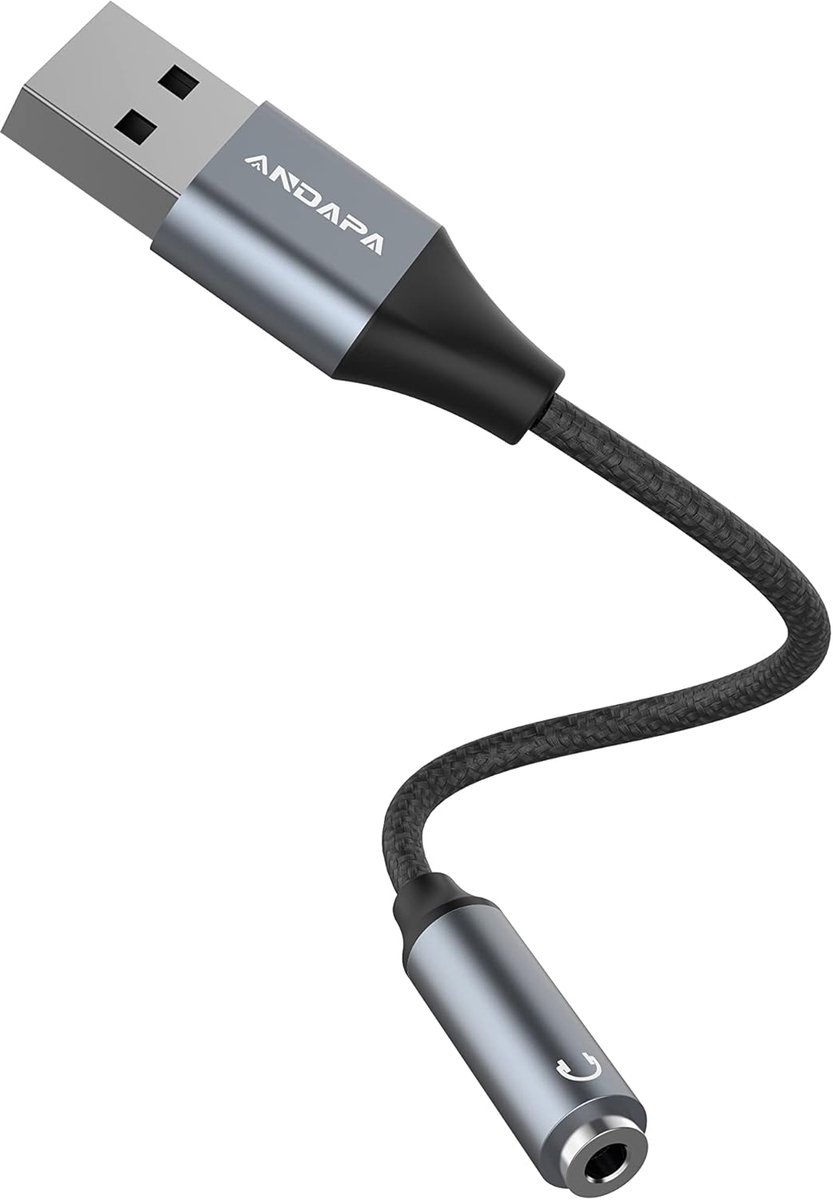 ANDAPA USB to 0.3cm Audio Adapter – USB to aux for Windows, Mac, Linux, PC, Laptop, PS5 - ShopVlot