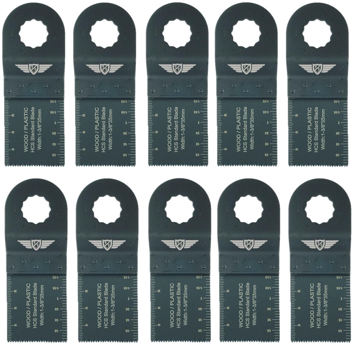 TopsTools 10pcs WX35F_10 35mm Fine Tooth Multitool Blades Professional - ShopVlot
