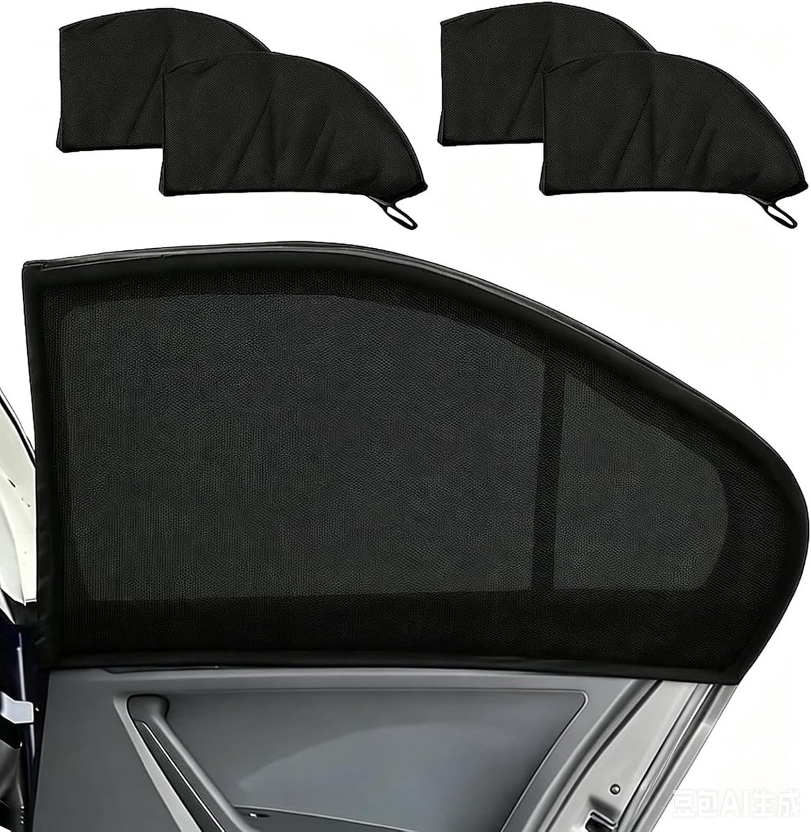 Fly Screen 4 Pieces Car Window Mosquito Net Elastic Sun Visor Side Windows Suitable for Most Cars, Trucks, SUVs - ShopVlot