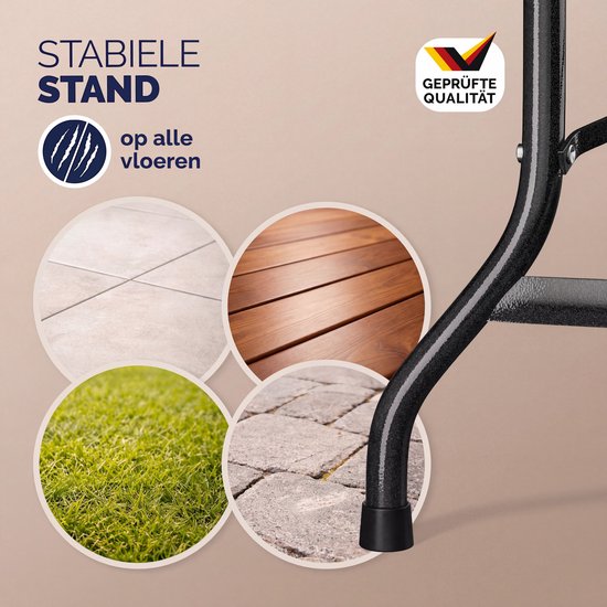 Casaria Tuintafel Opvouwbaar - met Draaggreep 180x75 cm - Zwart van Casaria — afbeelding 2