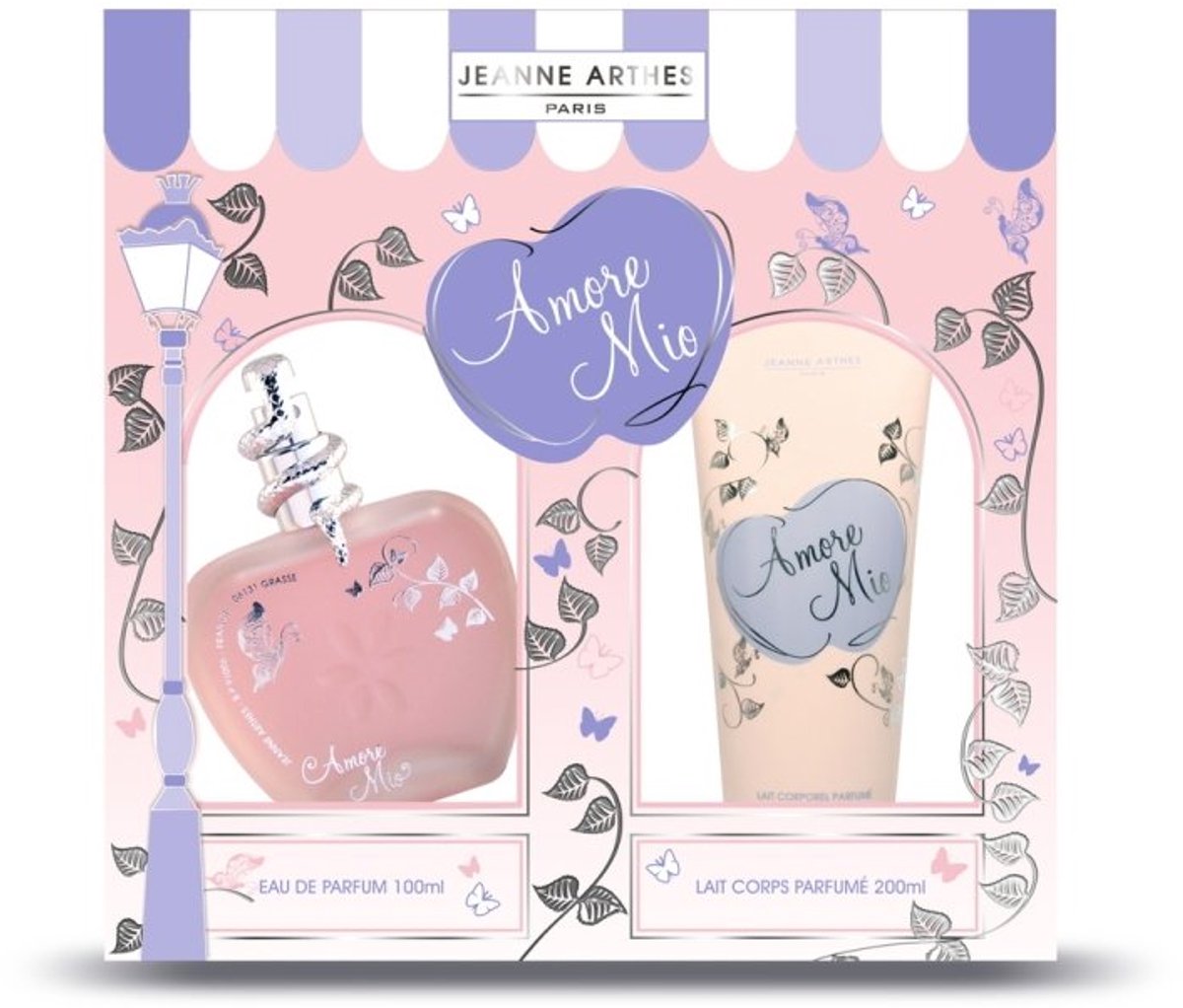 Jeanne Arthes Amore Mio Eau de Parfum 100ml and Body Lotion 200ml Set - Made in France