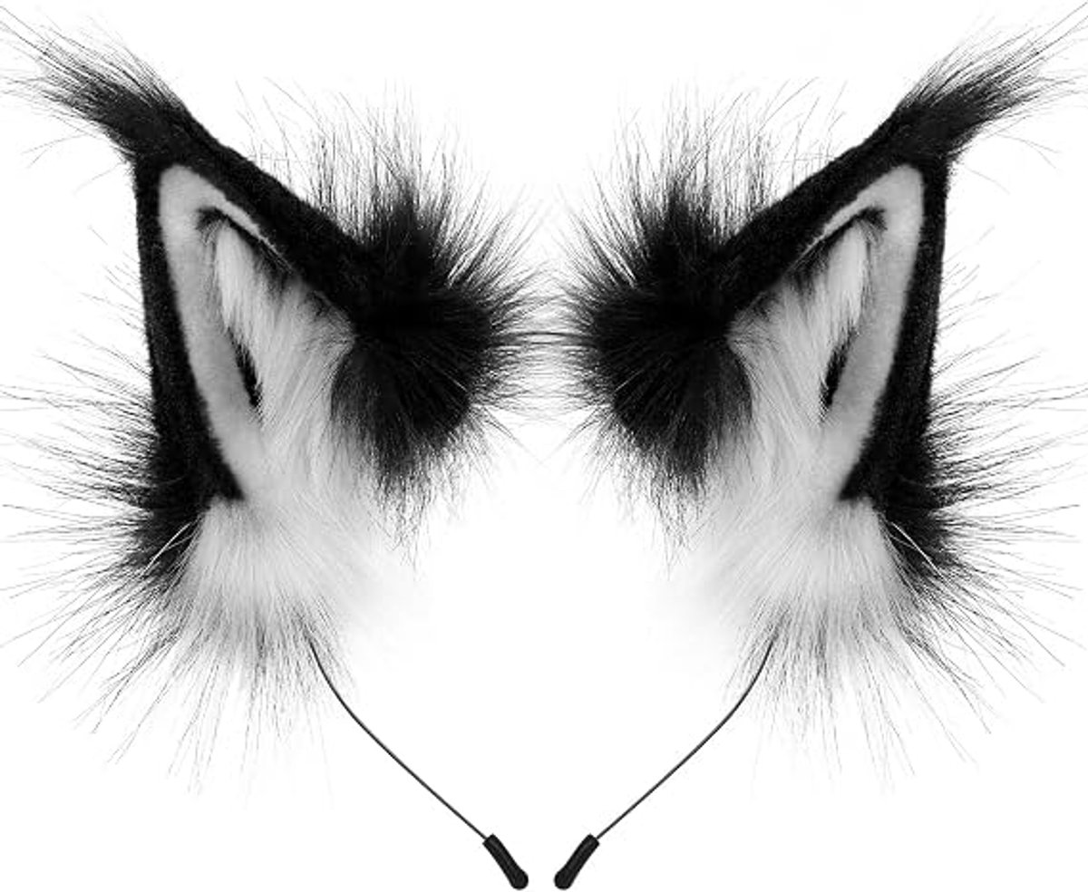 Pluizige Dierenoren Haarband - Vos, Kat en Wolf - Voor Cosplay - Feest en Halloween - Unisex