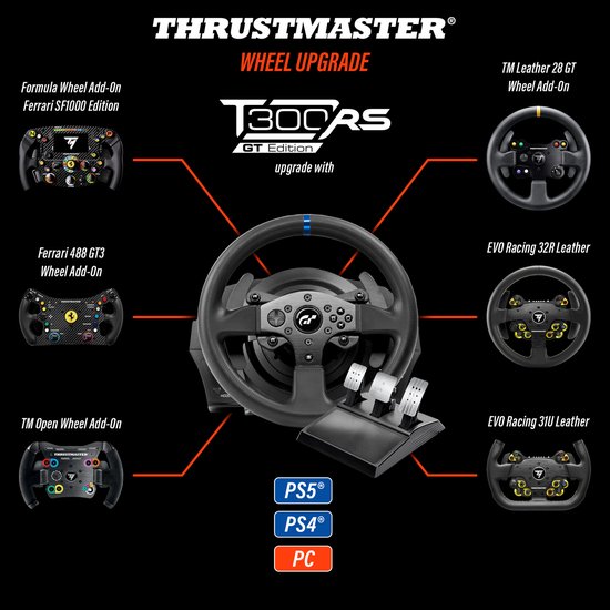 Thrustmaster raceset - T300 Servo Base + Raceline Pedals III + Open Wheel Add On - PC - PS4 - PS5 van Thrustmaster — afbeelding 2