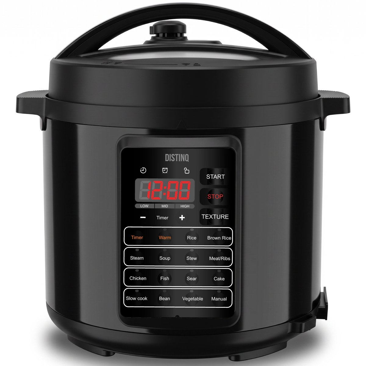 DistinQ Multicooker 9-in-1 - Snelkookpan - Pressure cooker - Rijstkoker - Slowcooker - Stomer - Sous-vide