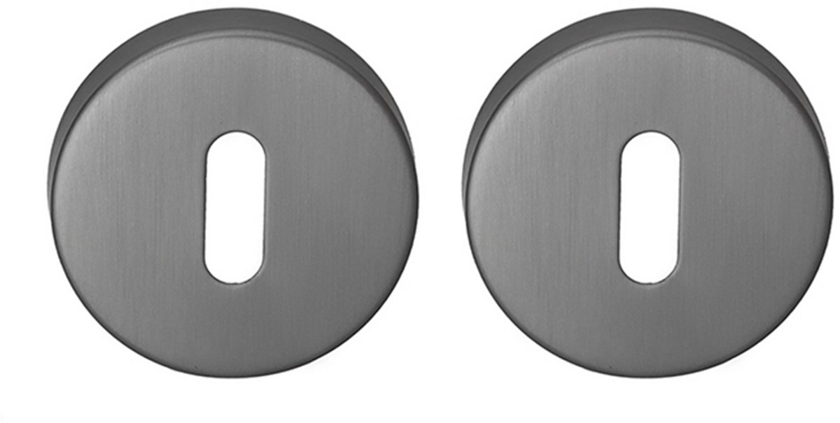 Sleutelrozet rond 54,8x8,8 mm gun metal PVD gecoat