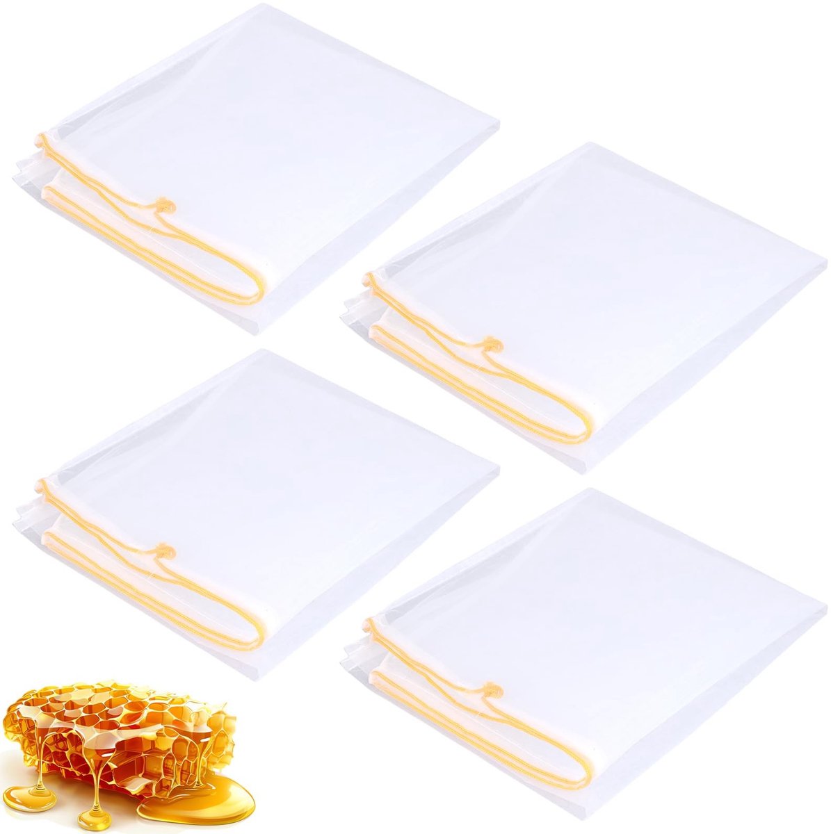 Solidchoice - Set van 4 Honfilterzakken van Nylon voor Bijenhouden