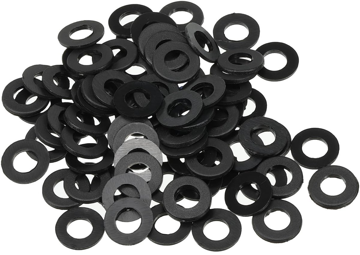 Solidchoice - Set van 80 Nylon Platte Sluitringen voor Afdichting en Bevestiging