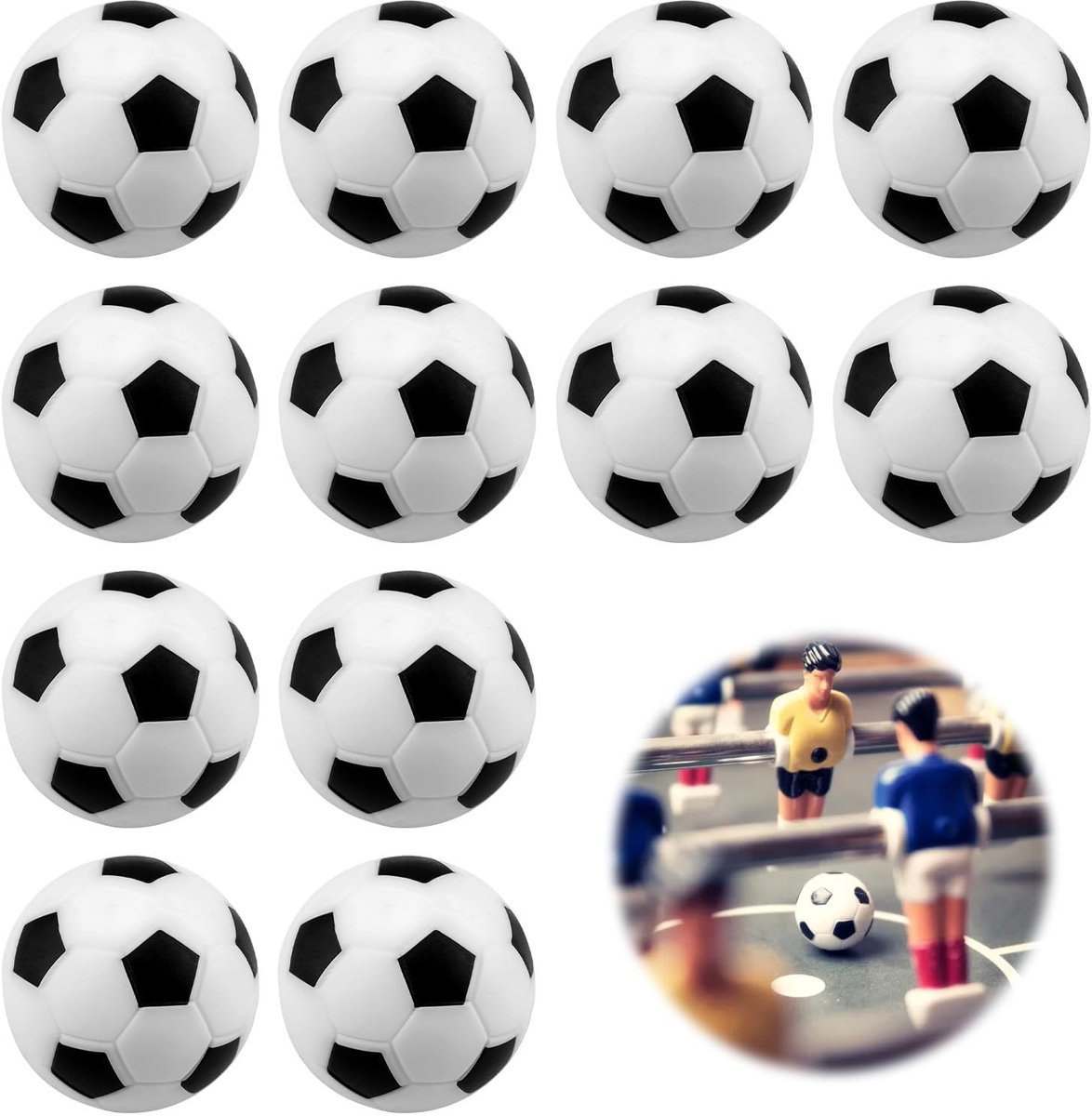 Solidchoice - Set van 12 Tafelvoetbalballen van Hars, 32 mm