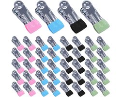 Metalen wasknijpers - multifunctioneel en antislip - 40 stuks - verschillende kleuren
