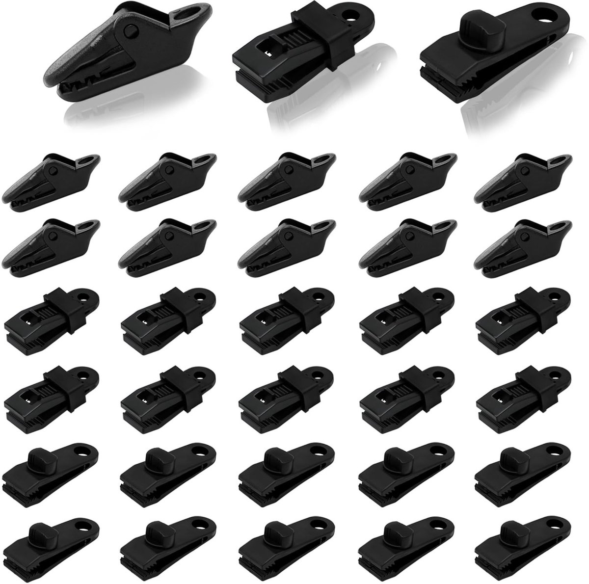 Solidchoice - Set van 30 Plastic Tarp Clips voor Tent en Zeil
