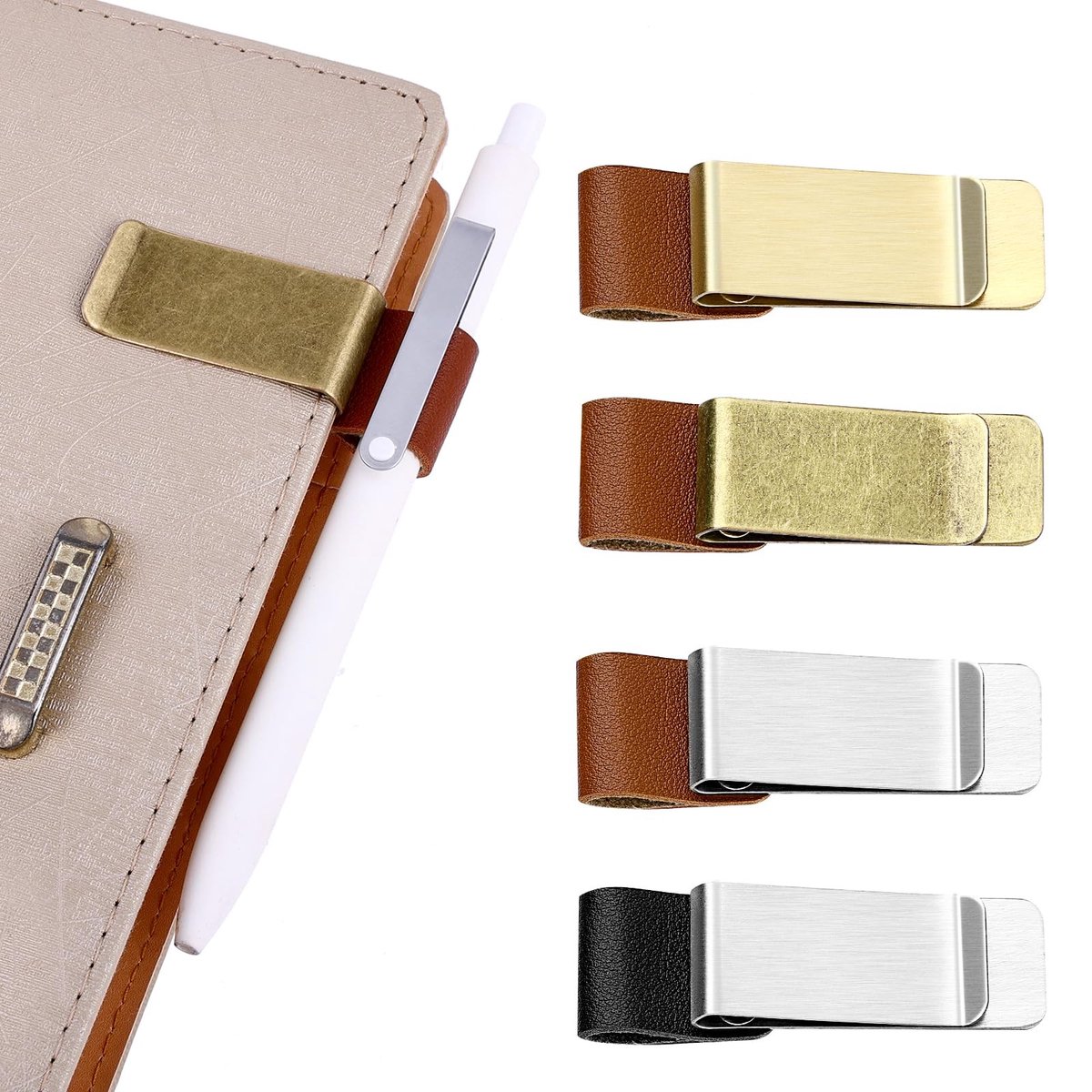Solidchoice - Set van 4 Metalen Penhouders voor Notitieboek