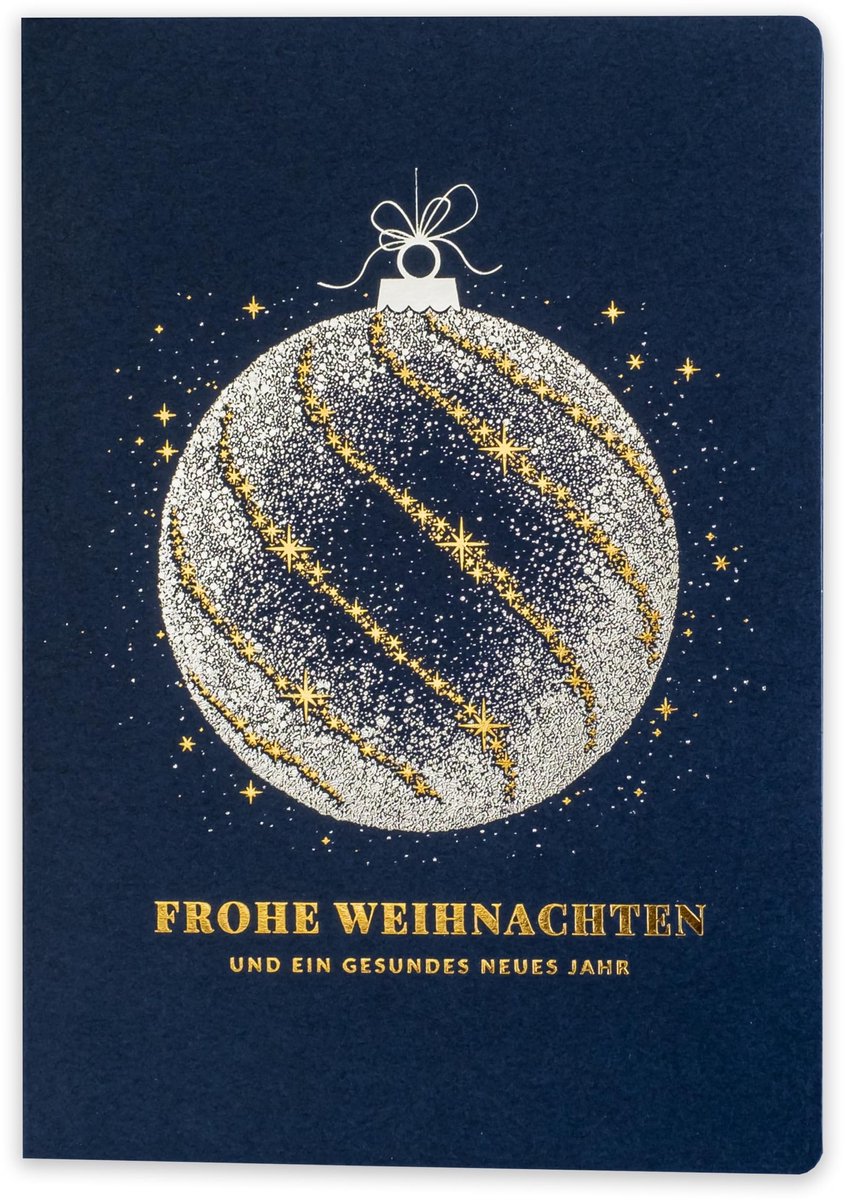 Solidchoice - Exclusieve Kerstkaarten - Set van 10 Luxe Kaarten met Gouden Motieven