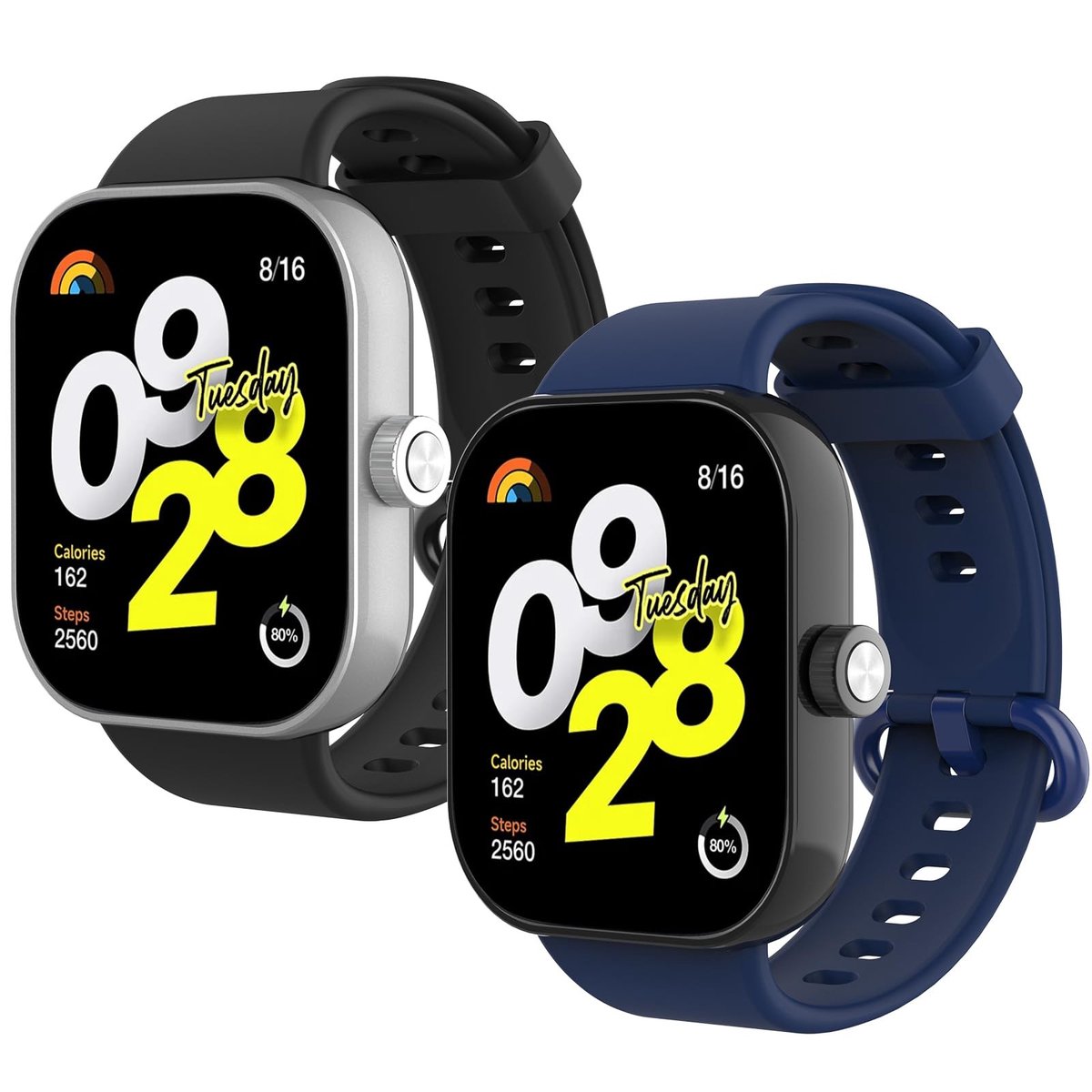 Solidchoice - Siliconen Horlogebandje voor Xiaomi Smart Watch (2 Stuks)
