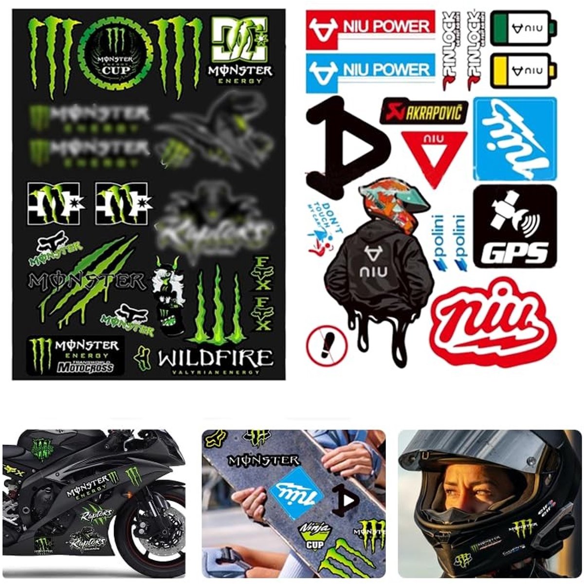 Solidchoice - Set van 2 Coole Motorstickers voor Diverse Toepassingen
