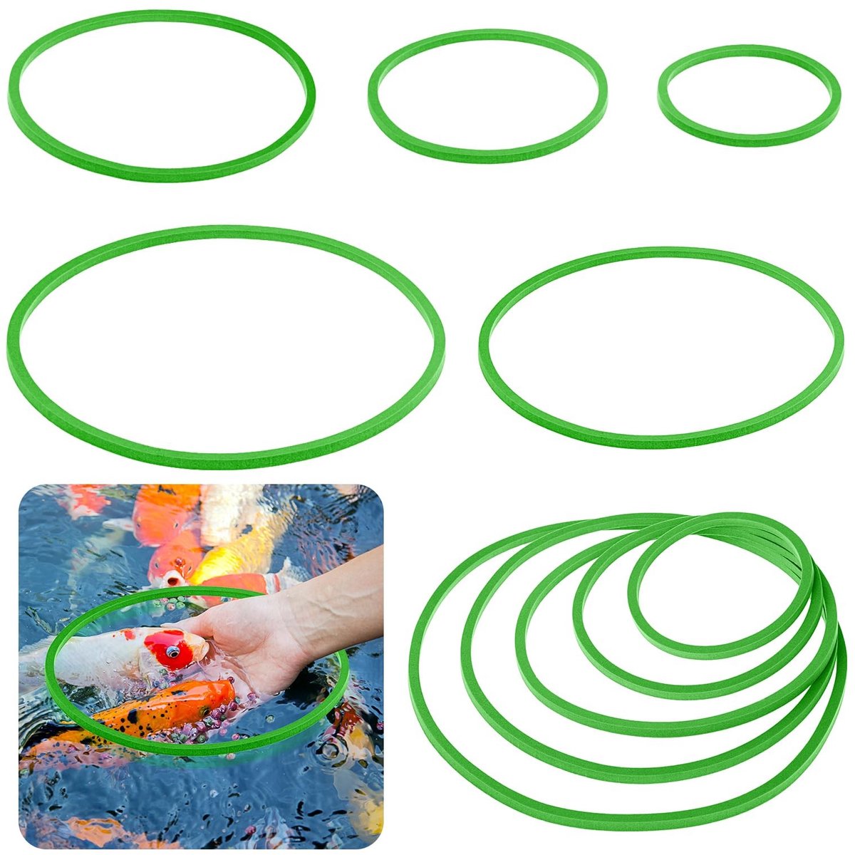 Solidchoice - Set van 5 Drijvende Plantenringen voor Aquariums