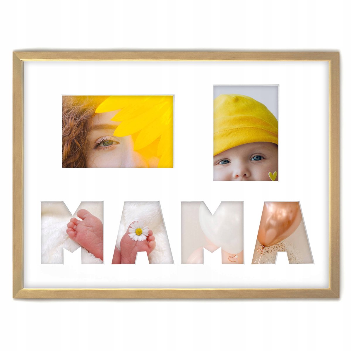 Houten fotolijst 30x40 cm voor 4 foto's - Perfect cadeau