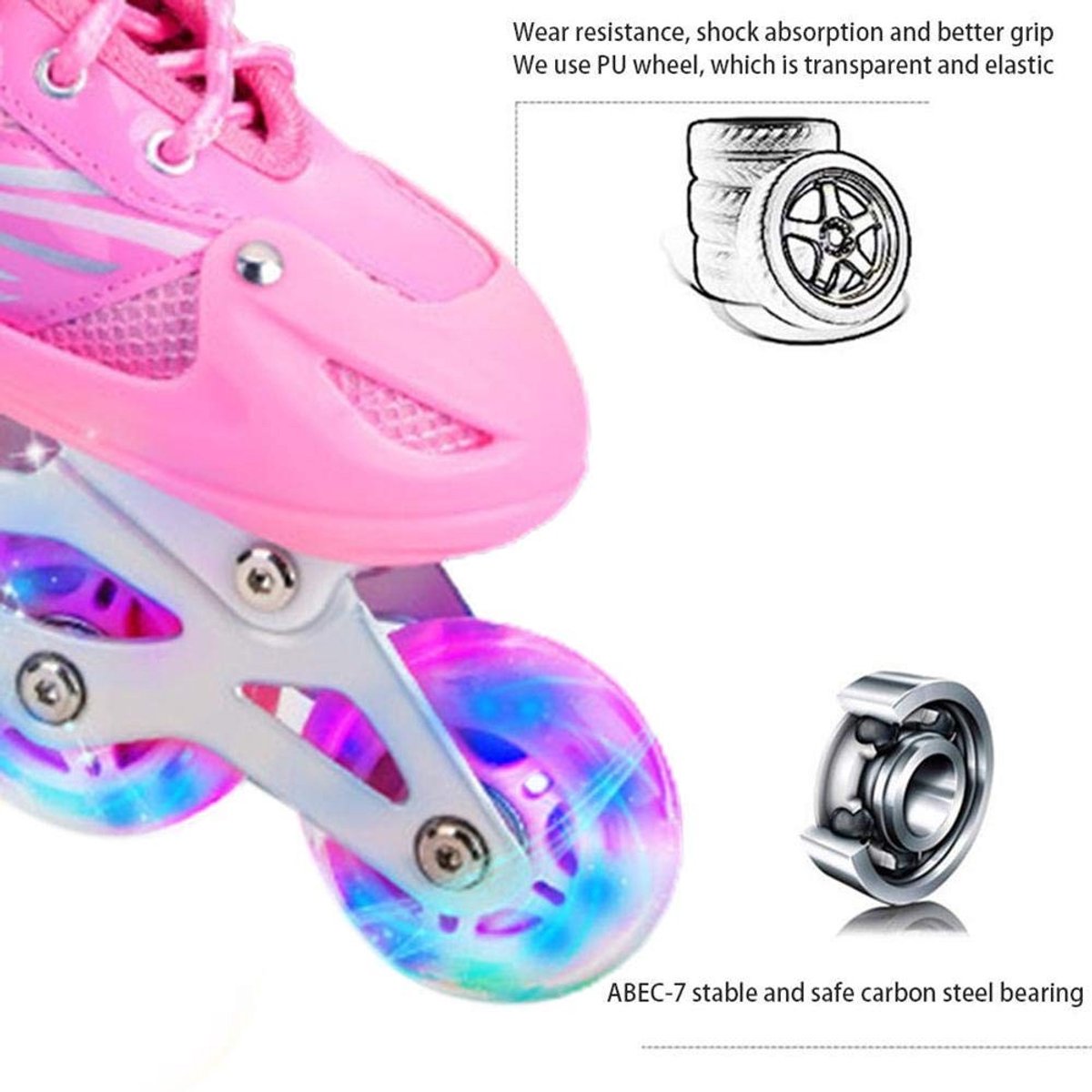 Solidchoice - 2-in-1 Verstelbare Roller Skates - Met Flitsende Wielen voor Kinderen en Volwassenen