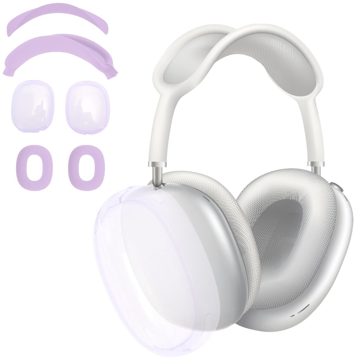 Solidchoice - Siliconen Hoes voor AirPods Max - TPU Bescherming en Oorkussens