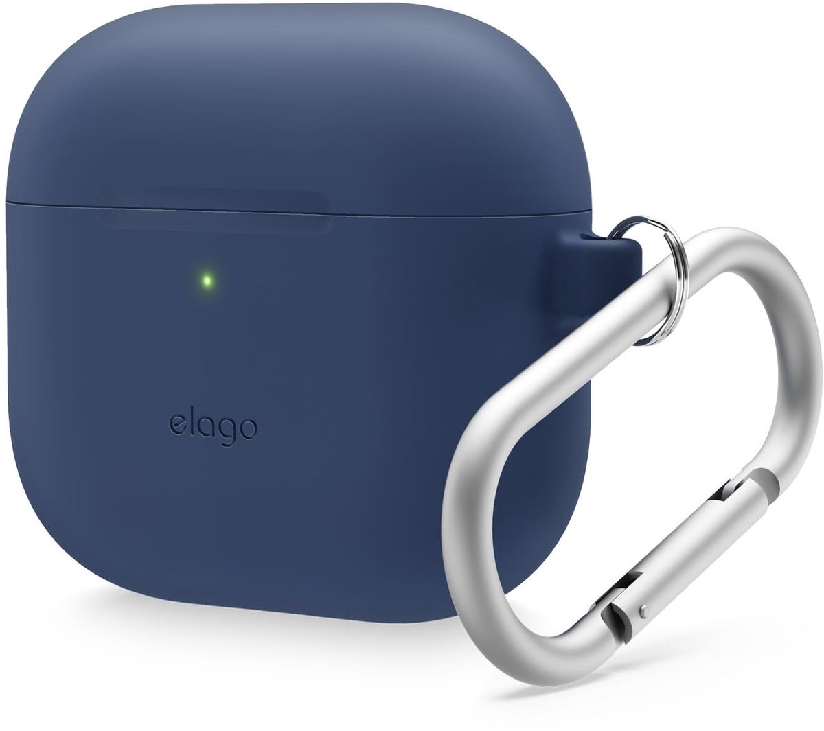 Solidchoice - Siliconen Hoesje voor AirPods 4 met Karabijnhaak en Draadloos Opladen