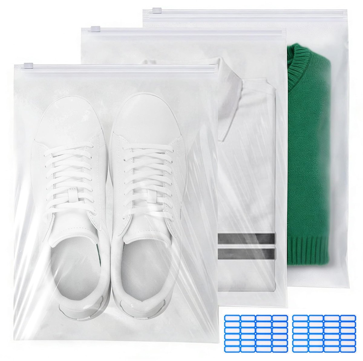 Solidchoice - 30 Stuks Waterdichte Ziplock-Zakjes - Geschikt voor Kleding en Meer