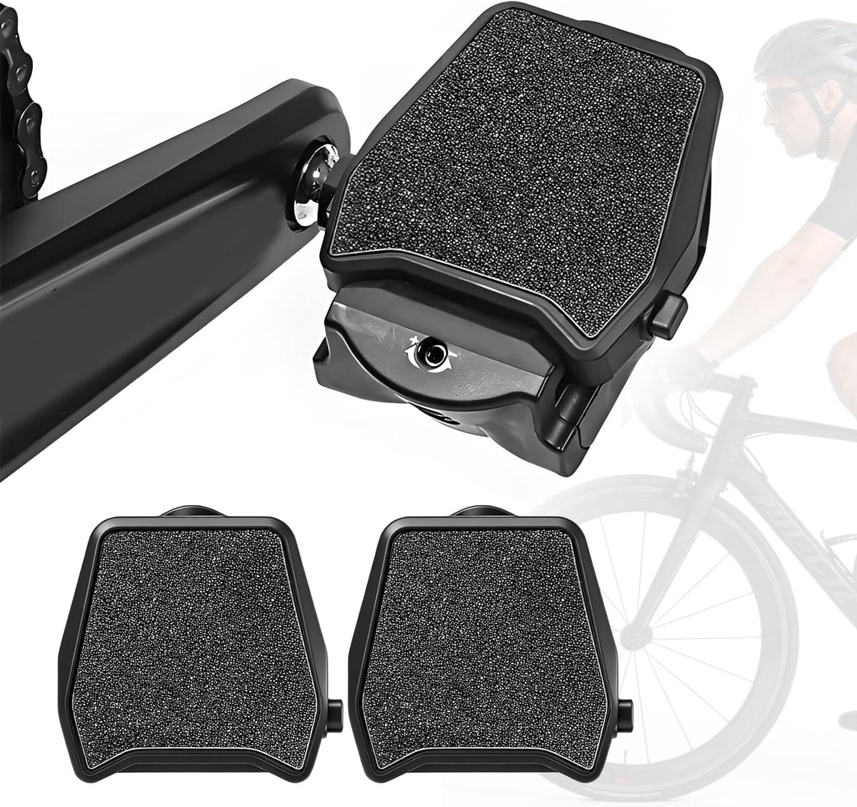 Racefietspedalen - converter - compatibel met Shi-ma-no Sp-d SL-systeem - Sp-d Cleats Converter nylon intrekbare installatie antislip oppervlak voor Shimano SPD pedalen adapter