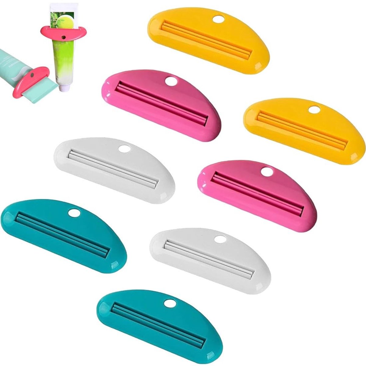 Solidchoice - Set van 8 Praktische Tube Clips voor Tandpasta en Crèmes