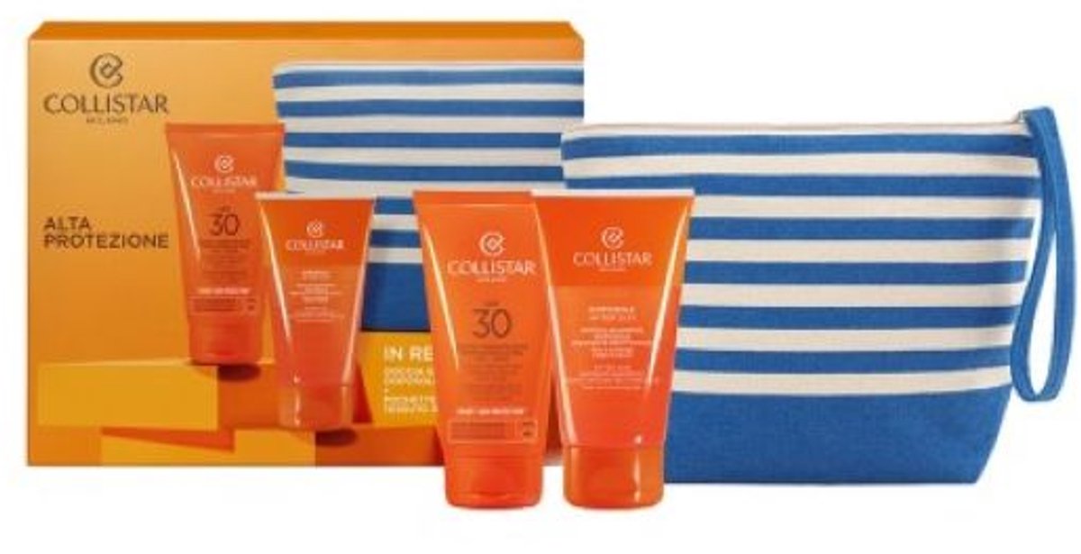 Collistar Sun Kit - Zonnebrandset - SPF 30 - 150 ml + 150 ml - Inclusief Toilettas