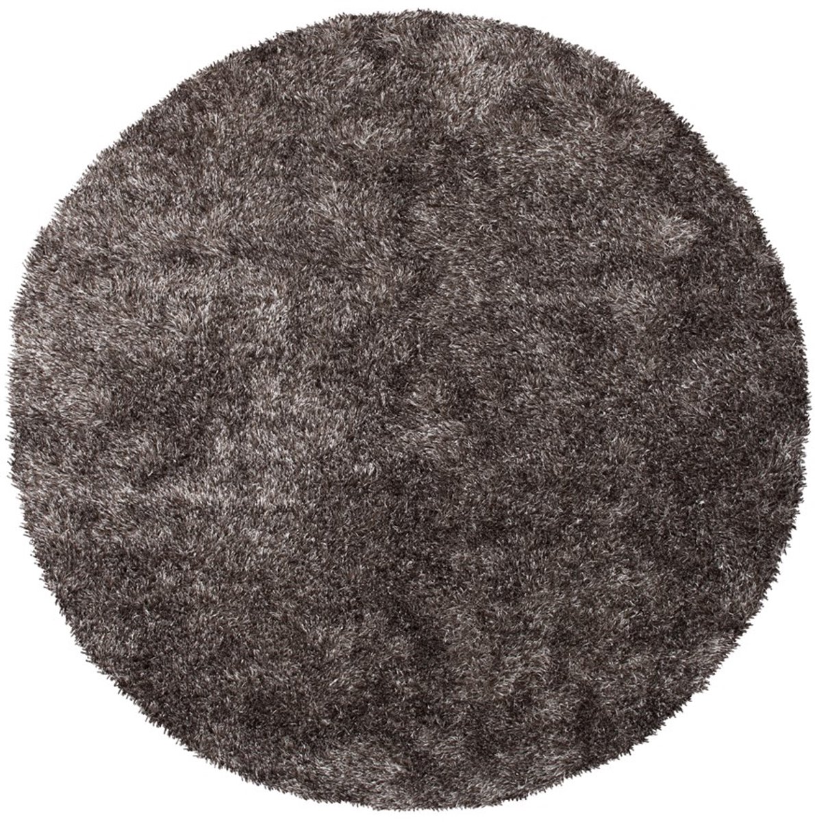 Padiro rond hoogpolig shaggy vloerkleed Ø 160 cm - champagne - modern effen design - met een zachte uitstraling - geschikt voor vloerverwarming - van polyester