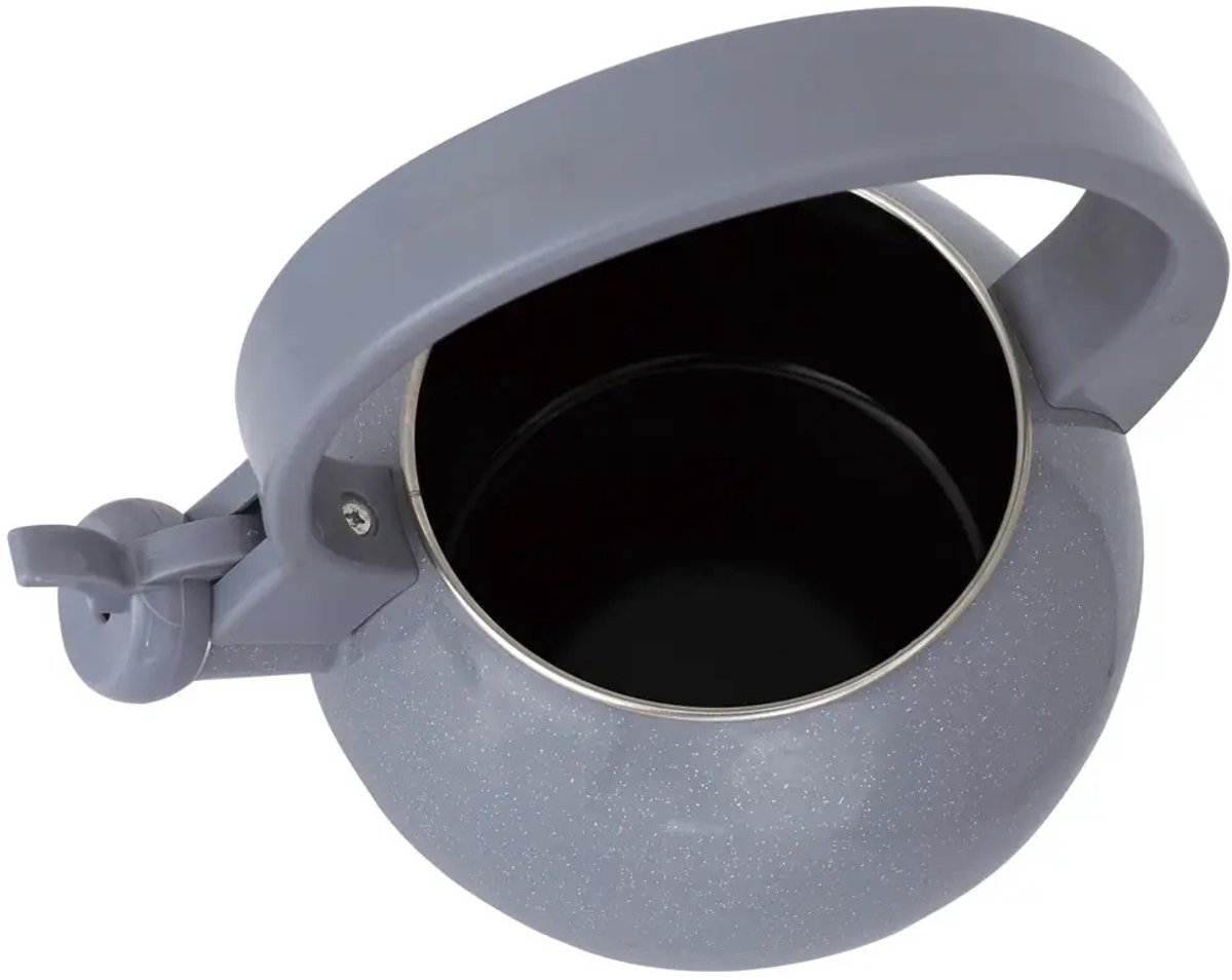 Kinghoff 2079 fluitketel - Emaille - Grey - 2 liter - grijs