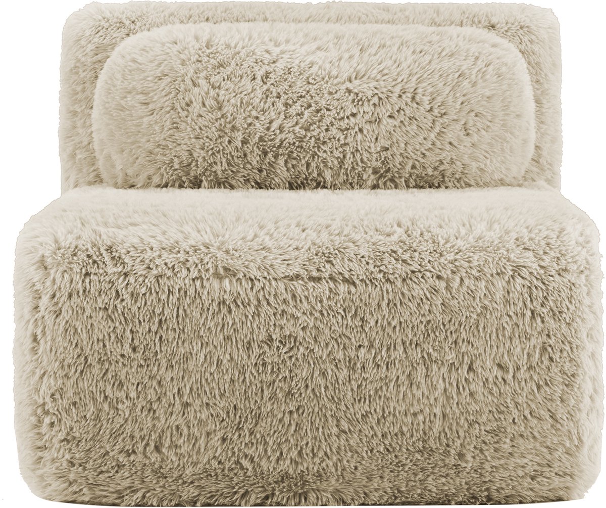 Armloze Sofa 87x104x73 cm - Meerh Sofa Met Extra Brede Sitz En Verstelbare Ottoman, Licht kaki