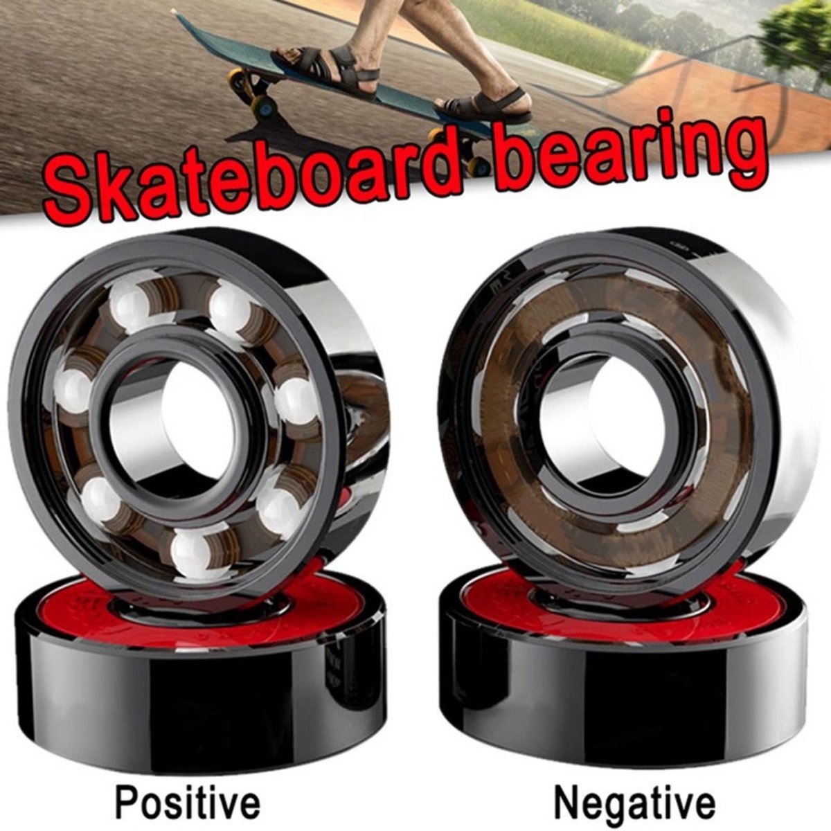 Solidchoice - 8 Stuks Keramische Skate Ballagers - Geschikt voor Skaten en Longboarden
