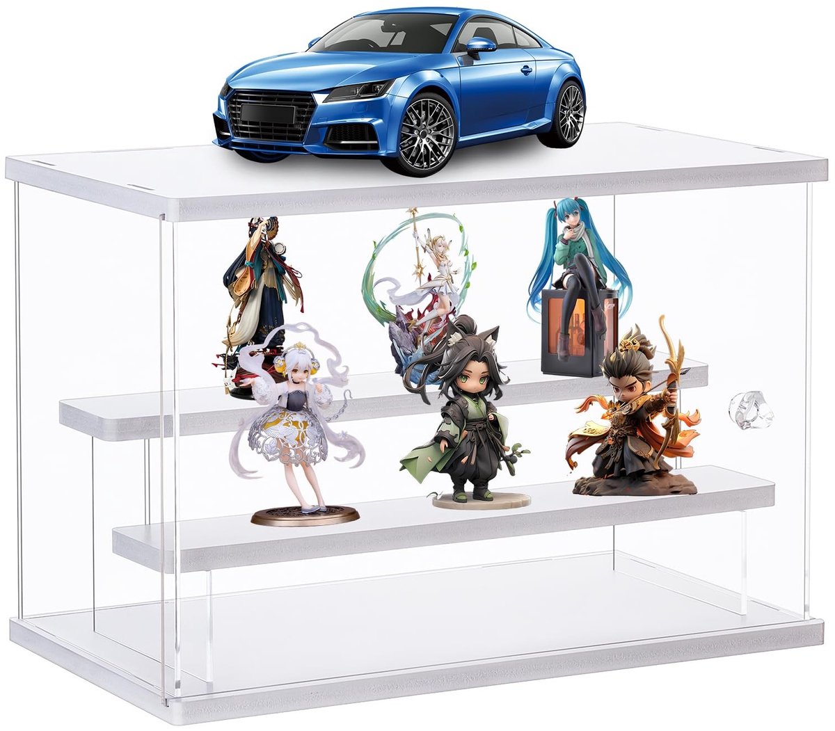Solidchoice - Acryl Display Cabinet met 2 Laag voor Verzamelobjecten