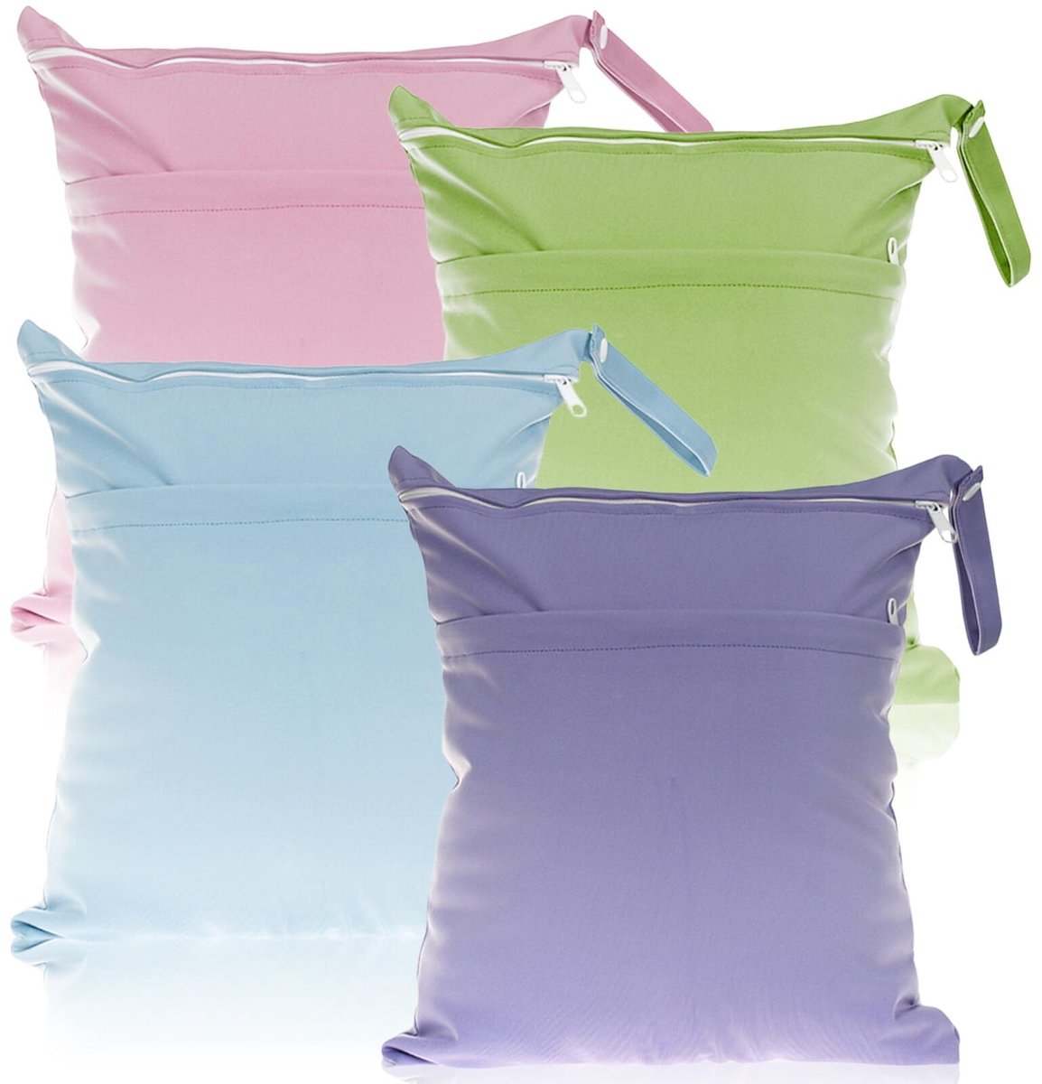 Solidchoice - Set van 4 Waterdichte Herbruikbare Luiertassen voor Baby's
