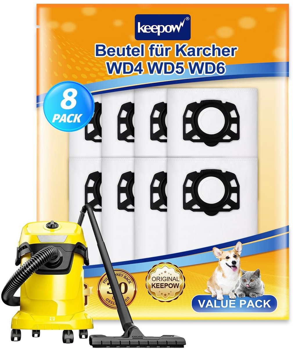 Solidchoice - Vliesfilterzakken Vervanging voor Kärcher Stofzuiger