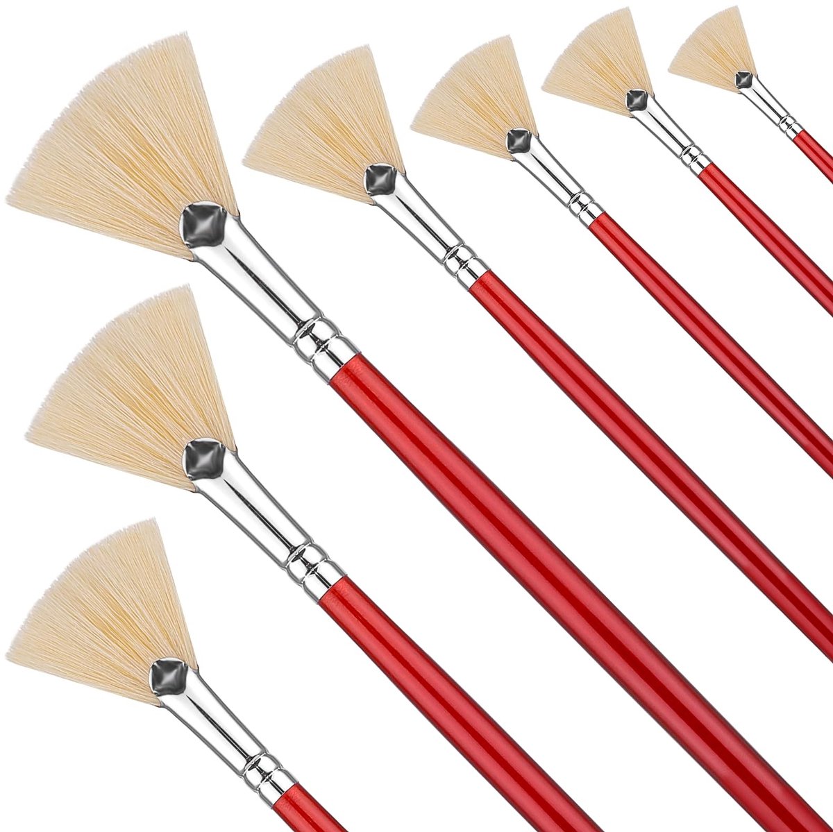 Solidchoice - 7-delige Verfkwasten Set met Lange Handvatten voor Professionals
