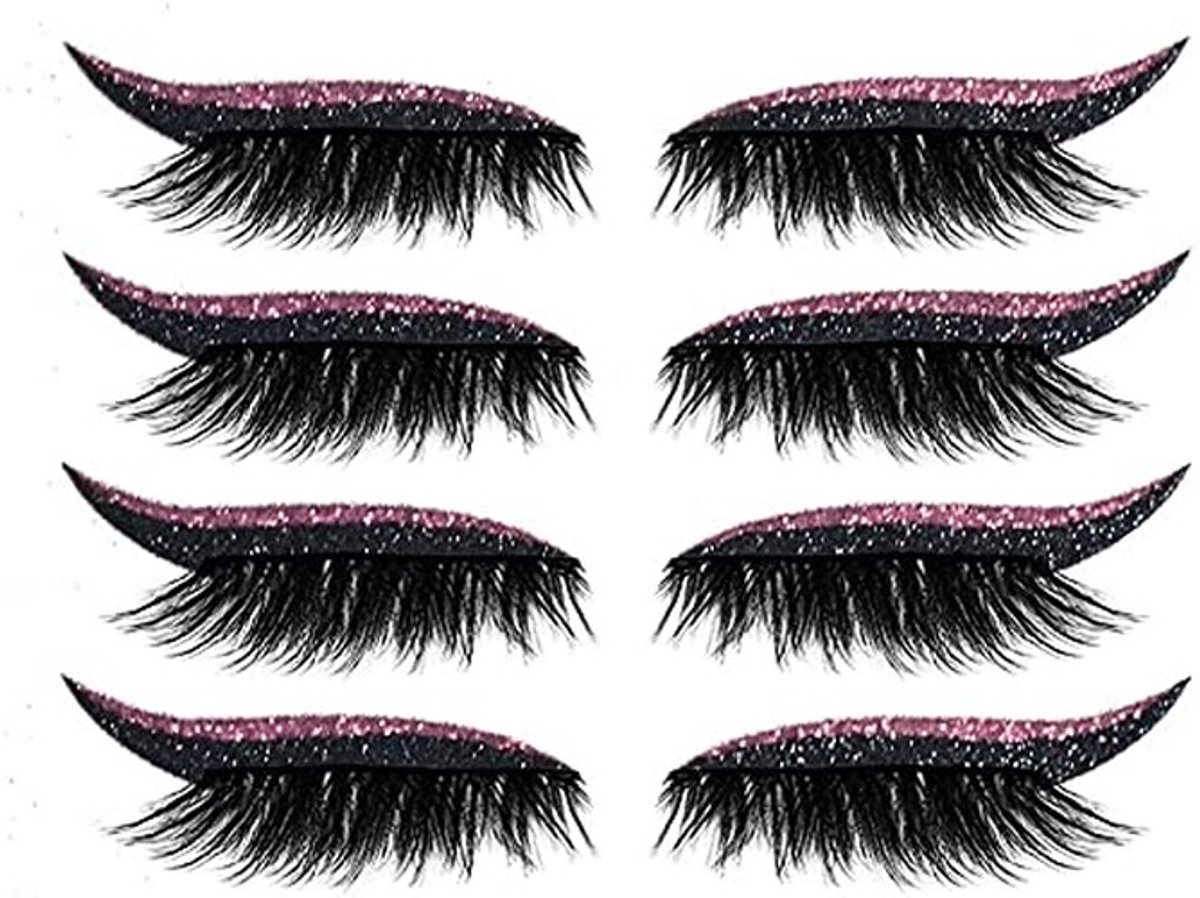 Solidchoice - 4 Paar Herbruikbare Eyeliner en Wimper Stickers - Waterproof en Makkelijk te Verwijderen
