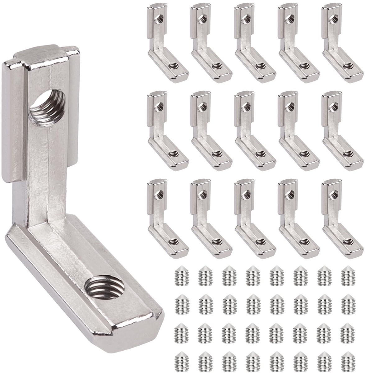 Solidchoice - T-groef Binnenhoekverbinder voor Aluminium Profielen 2020 M5