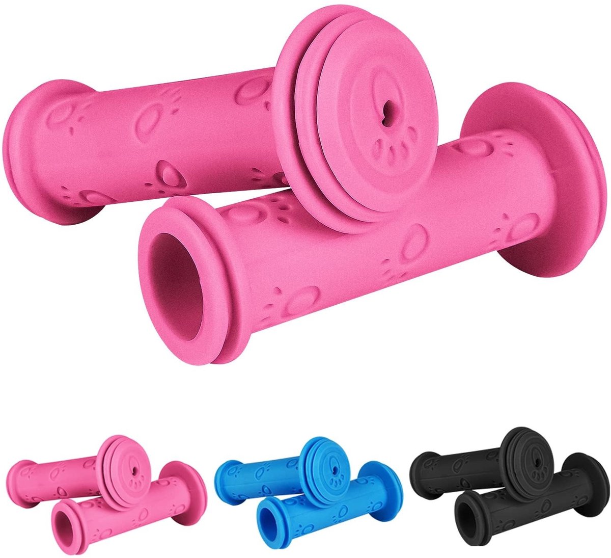 Solidchoice - Antislip Kinderfietshandgrepen 22 mm met Stootbescherming Roze