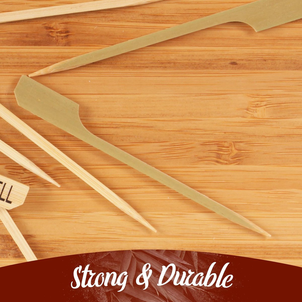 Solidchoice - Bamboe Paddle Picks voor Steak Doneness 300 stuks