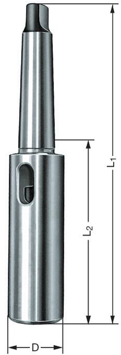Röhm verlengingshulzen, DIN 2187, conus buiten MK 3, binnen MK 4, gehard - 029130
