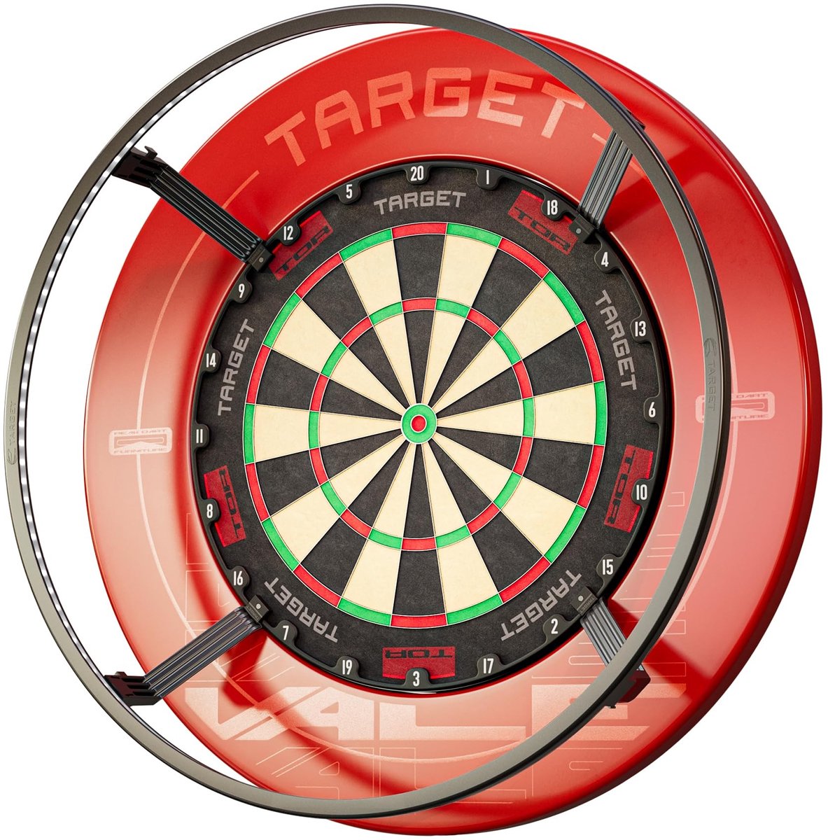 Solidchoice - Dartbord Verlichtingssysteem met Zwarte Beschermring