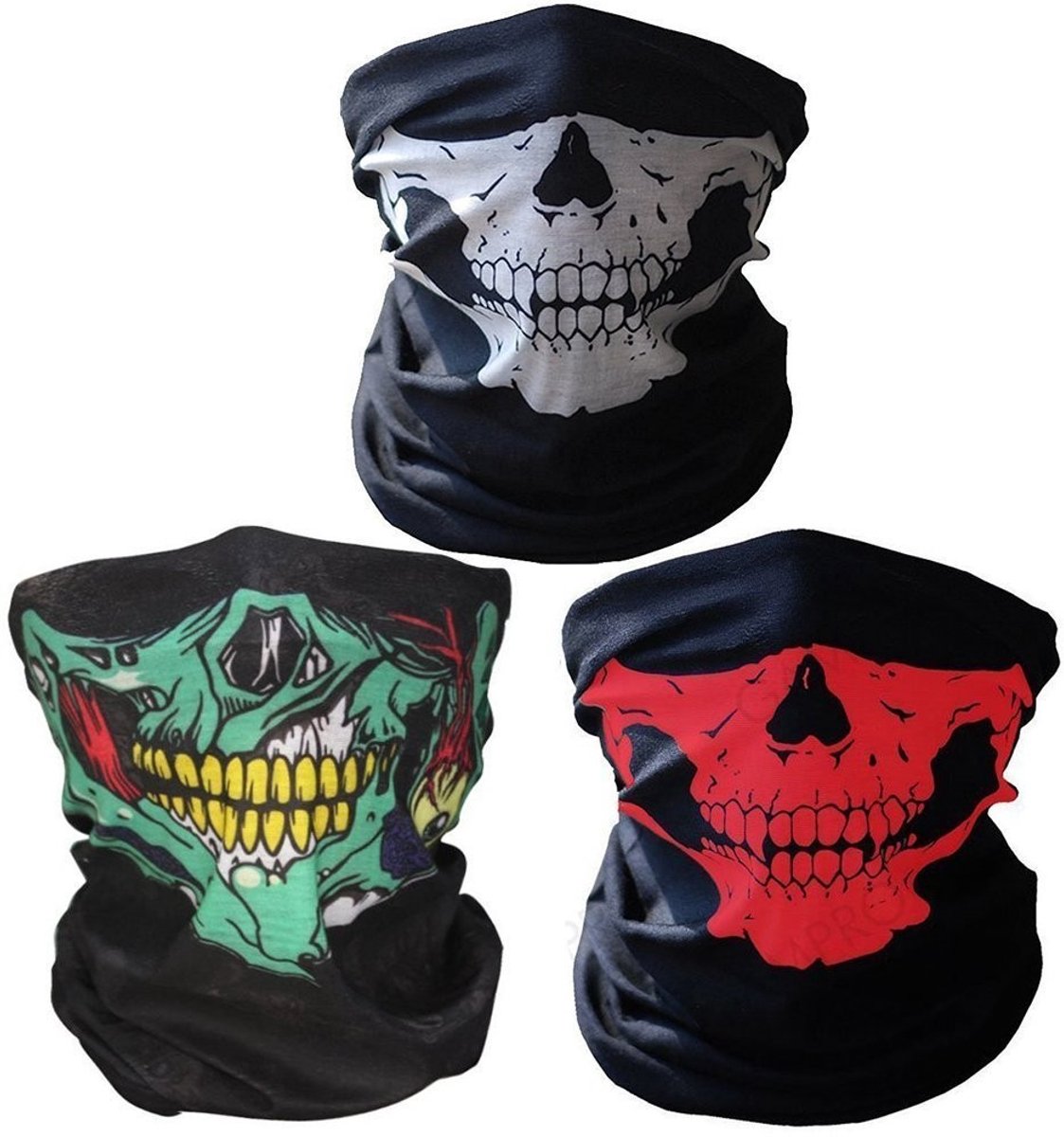 Solidchoice - 3 Pack Naadloze Ademend Gezichtsmasker voor Diverse Toepassingen