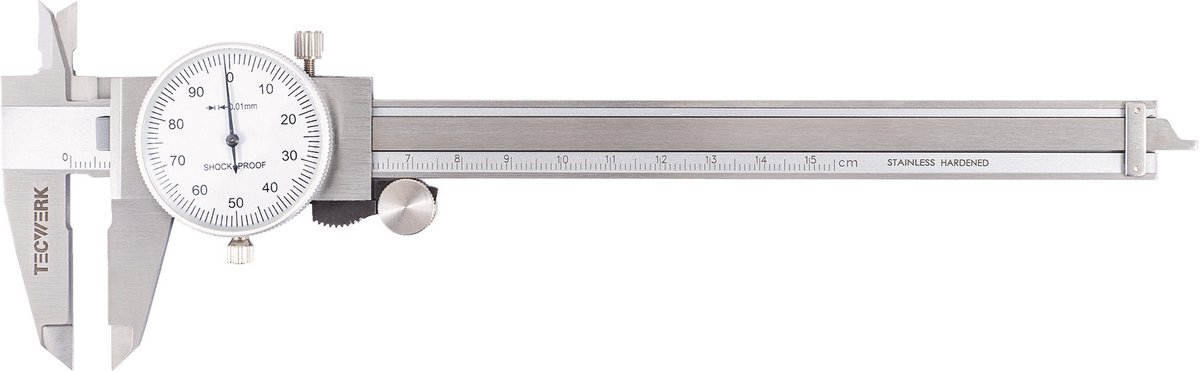 Uhrmessschieber DIN 862 150mm Zeigerumdr.1mm TECWERK
