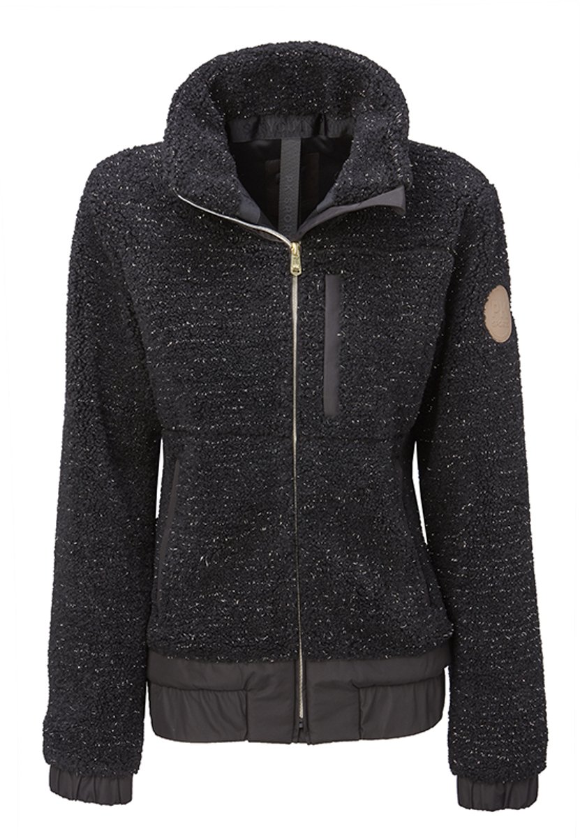 PK International - Topaz - Teddyjas - Jas - Ritszakken - Borstzakje - Hoge kraag - Stretch voering - Onyx - Zwart - XXXL/46