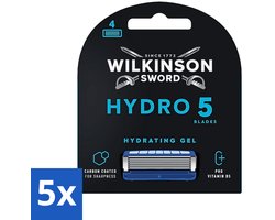 Wilkinson Sword 5 x Wilkinson Sword - Navulmesjes - Hydro 5 Skin Protection - Beschermend - 4 mesjes - Scheermesjes Mannen - Huidbescherming - Scheren Zonder Irritatie - Hydro 5 Skin Protection - Navulmesjes