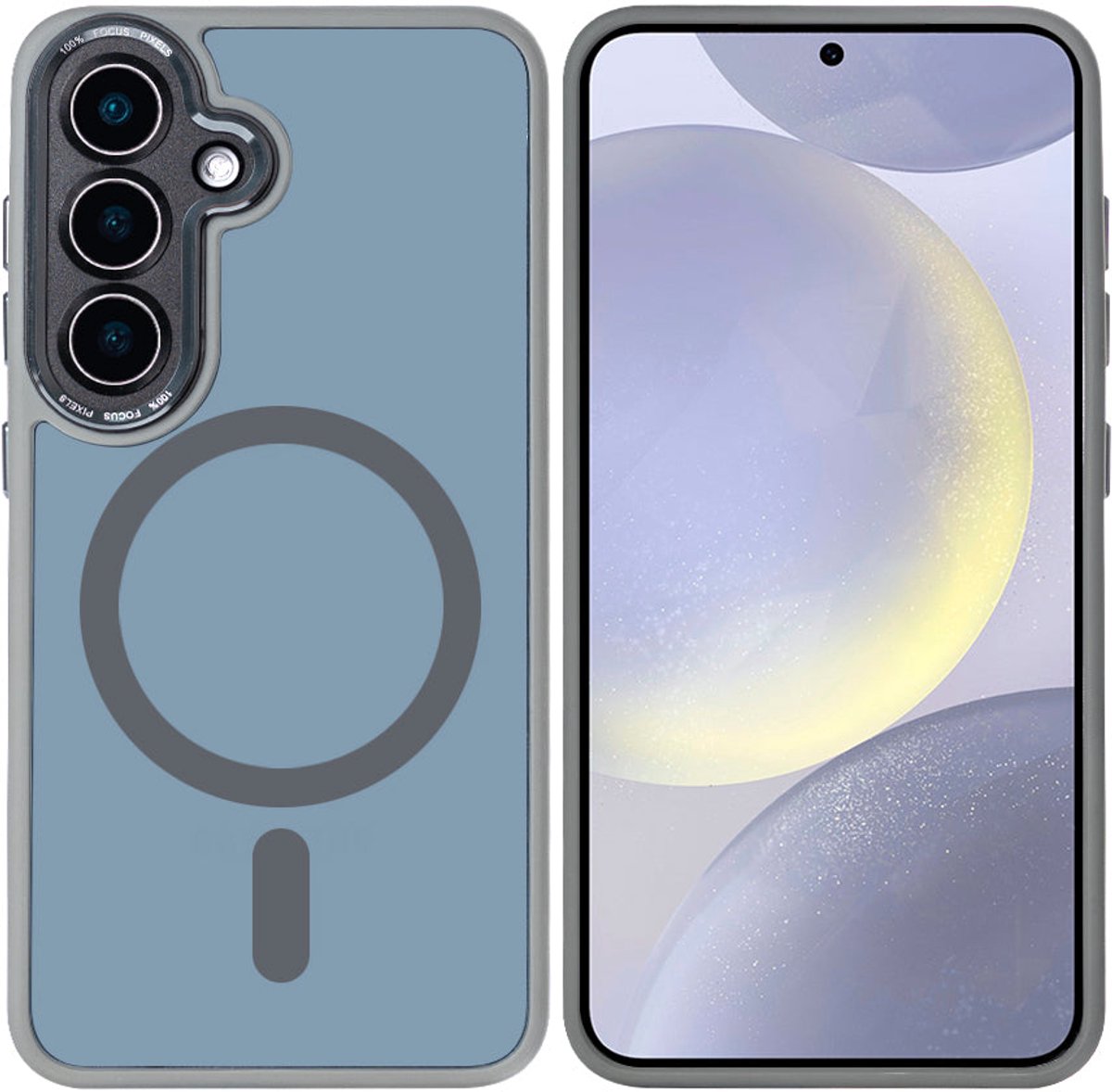 Rixus Classic 04 Case With MagSafe For Samsung Galaxy S25 Plus S936B Titanium Grey