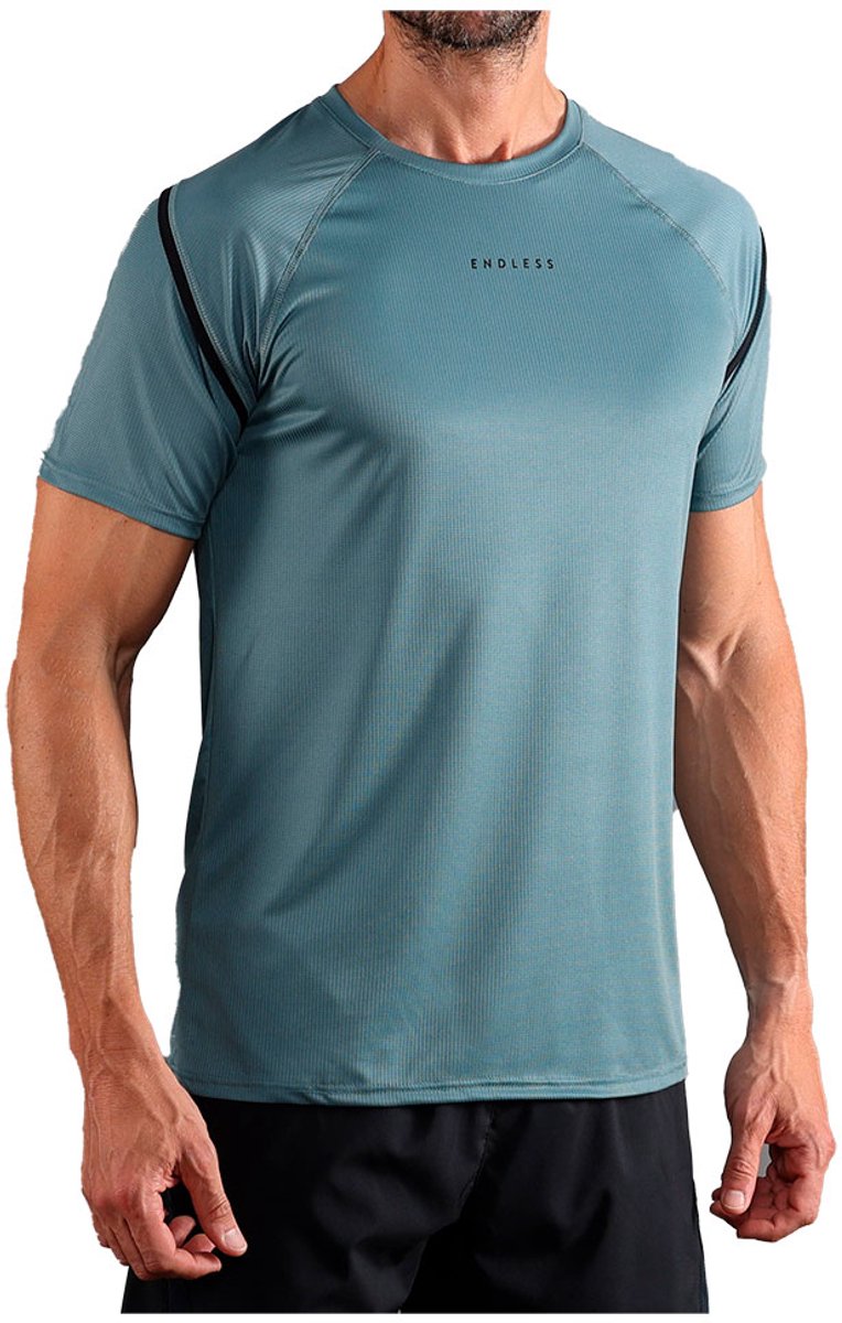 Endless Aphex T-shirt Met Korte Mouwen Blauw XL Man