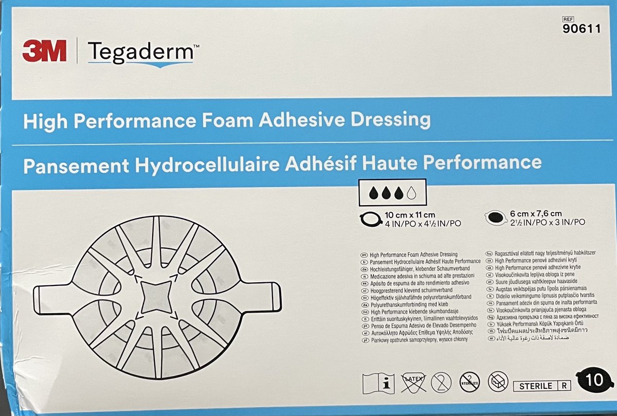 3M - Tegaderm - Klevend schuimverband - 10 cm x 11 cm - 10 stuks per verpakking